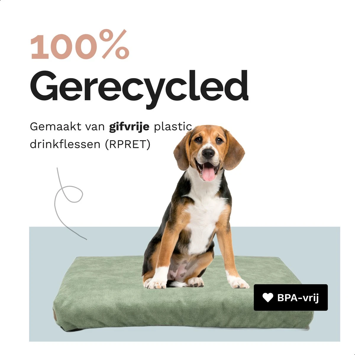 Rexproduct Hondenkussen - Hondenmand - Hondenbed Met Rits En Wasbaar - Manden & Kussens 90 X 110 CM - 0 Tot 80 Kg - SoftPet Groen - Afbeelding 11
