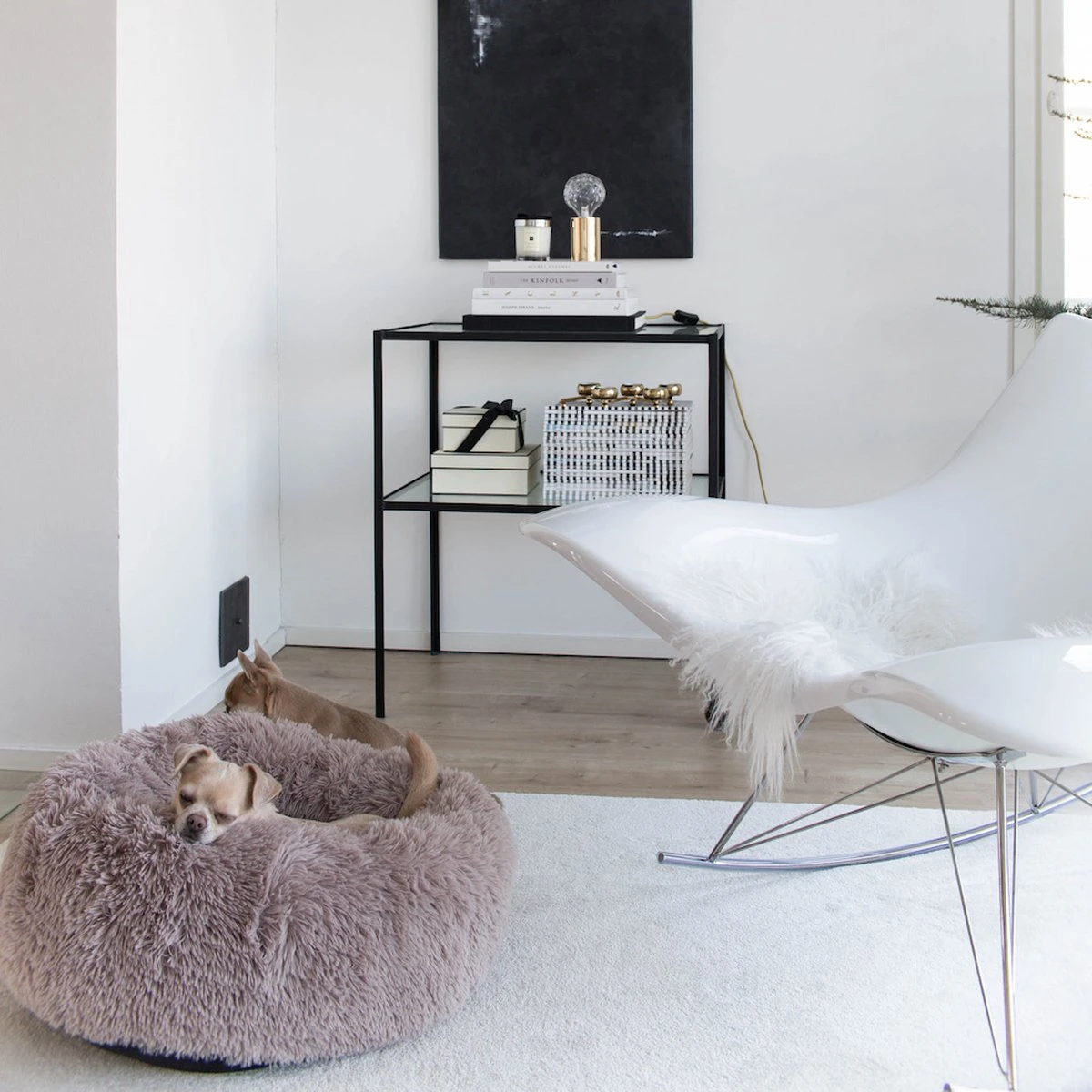 District 70 FUZZ - Hondenmand Comfortabel En Zacht Pluche - Zand, Oudroze, Donkergrijs En Lichtgrijs In S/M/L/XL - Maat: Medium, Kleur: Zand - Afbeelding 20