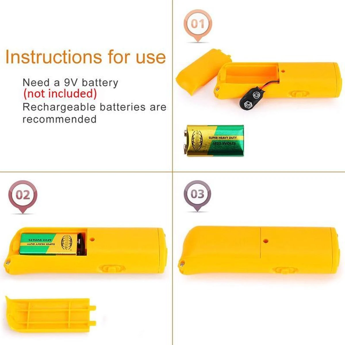Merkloos Diervriendelijke Ultrasone Anti-Blaf Apparaat - Effectieve Hondentrainer - Anti Blaf Middel - Ultrasone Hondentrainer - Honden Clickertraining - Trainingshulp - Afbeelding 2