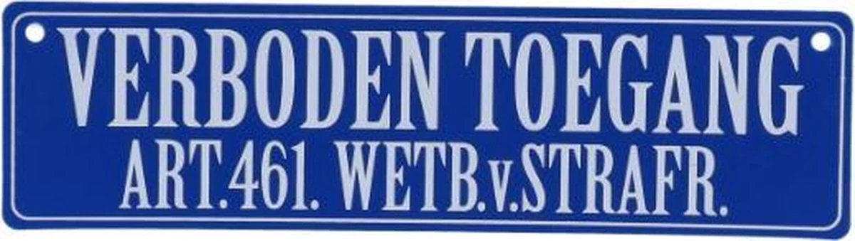 Merkloos Tuinset Tuin Kamer Ingang Auto Boot Bordje “Verboden Toegang” - Flexibel Pvc - 26 X 7 Cm