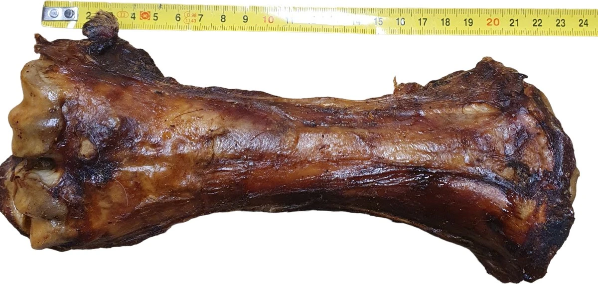 5× - Kalfsbot - Kauwsnack - Hondensnack - Ca 400 Gram Per Stuk - Lengte Bot 20 Tot 25 Cm