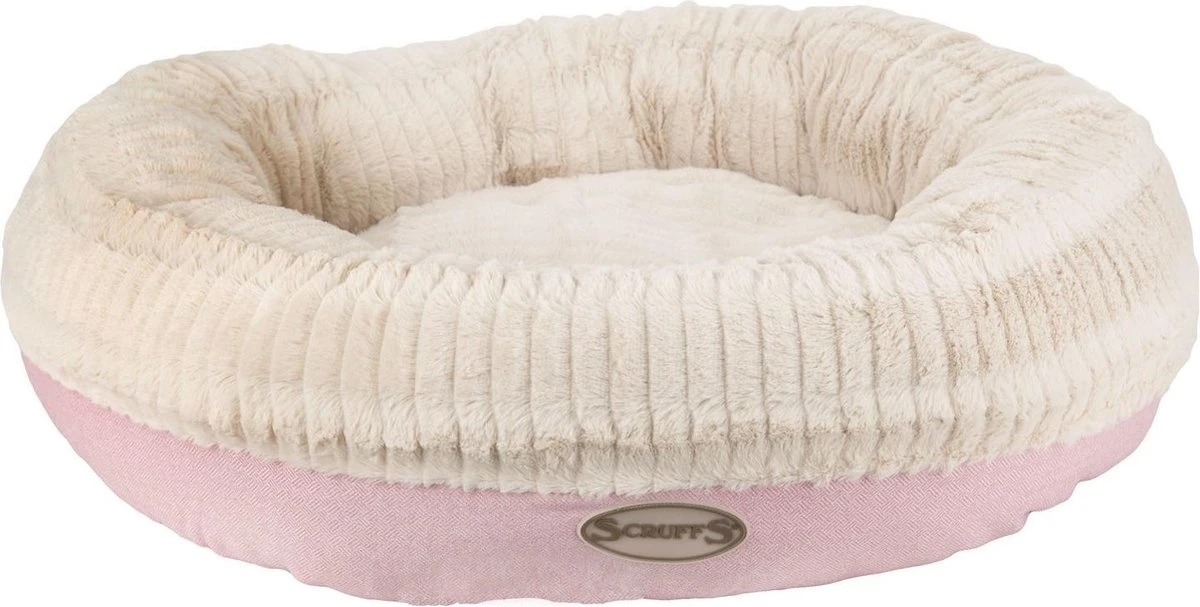 Scruffs Ellen Donut - Warme Hondenmand Van Imitatiebont - Kleur Grijs, Roze Of Bruin - Maat M Of L - Kleur: Grijs, Maat: Medium - Afbeelding 11