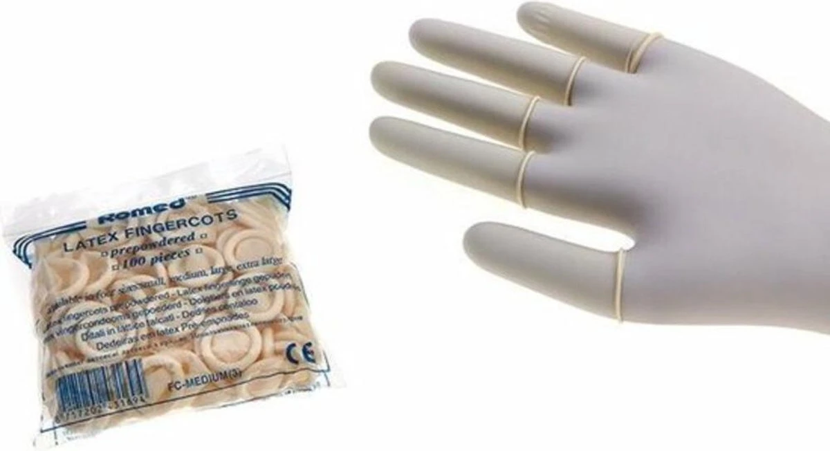 Emro Vingerlingen Latex Condooms - Large - 100 Stuks - Afbeelding 2
