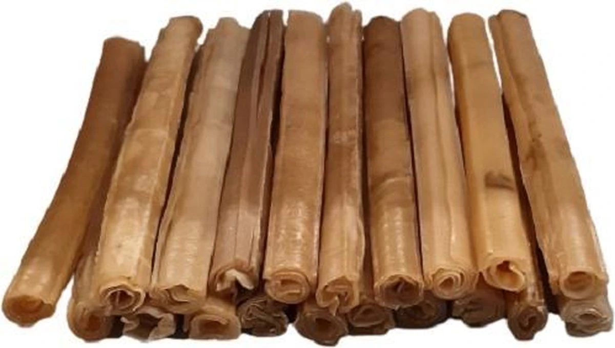 Merkloos Geperste Staaf Voordeelverpakking Van 20 Stuks. 25,4cm 20mm - Kauwstaven - Runderhuid - Snack - Kauwbot - Hondensnacks - Hond - Snacks - Afbeelding 2