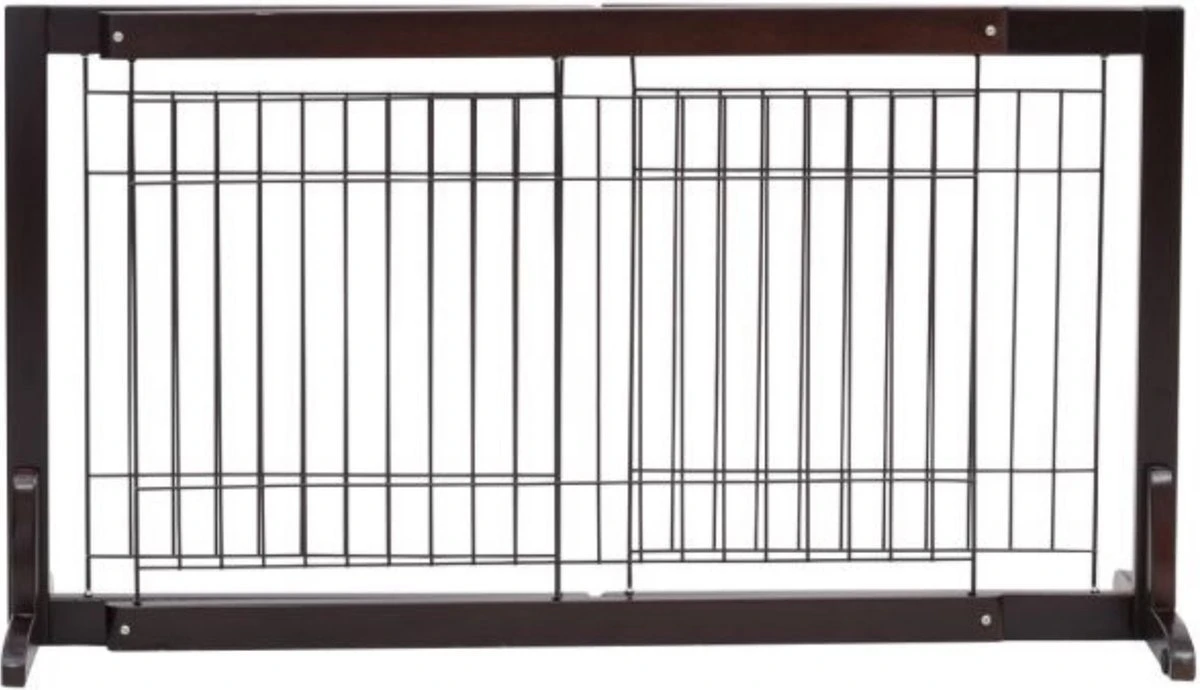 Hondenhek - Traphekje Hond - Traphekje Zonder Boren - Traphekje - BxH 161-97 X 53 Cm - Koffiebruin - Afbeelding 4