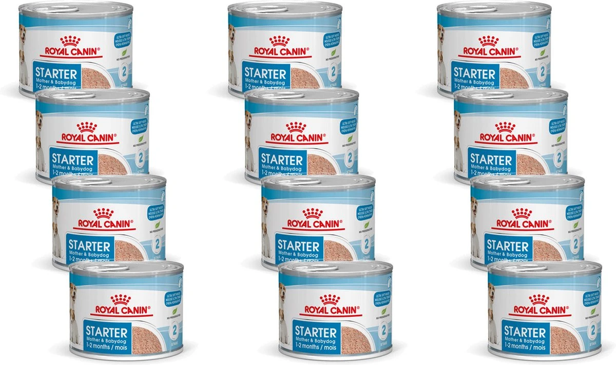 Royal Canin Starter Mousse Mother & Babydog - Puppy-Hondenvoer - 12 X 195 G