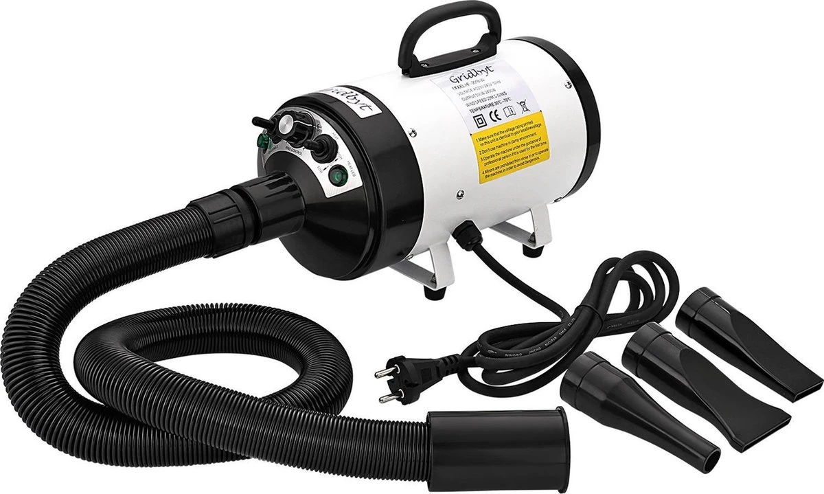 Gridbyt Professionele Hondenföhn – Waterblazer Voor Honden – Voor Een Mooie Vacht – Wit