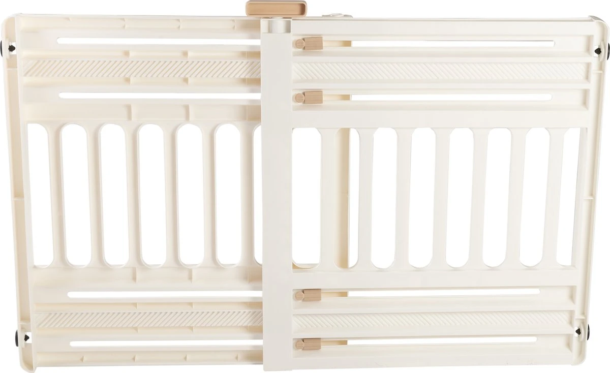 Iris Ohyama Huisdier Bariere PBR-600 - Kunststof - Wit/Beige - Uitschuifbaar