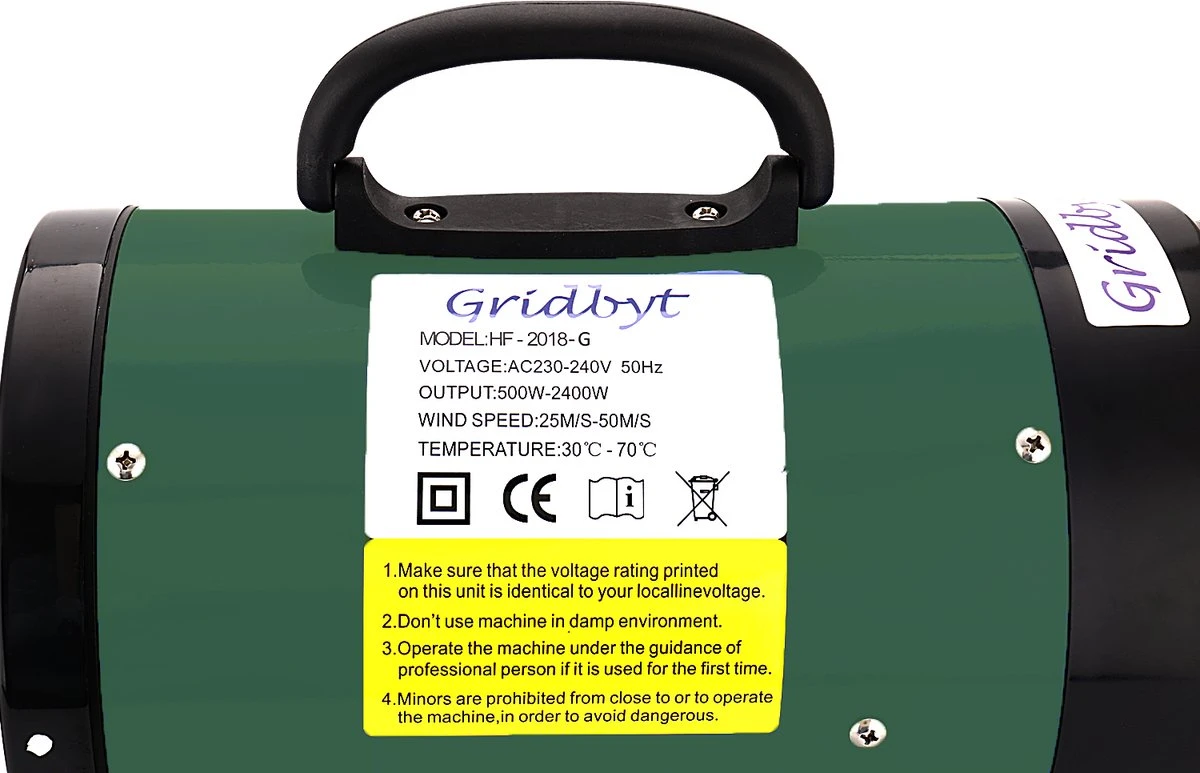 Gridbyt Professionele Hondenföhn – Waterblazer Voor Honden – Voor Een Mooie Vacht – Groen - Afbeelding 7