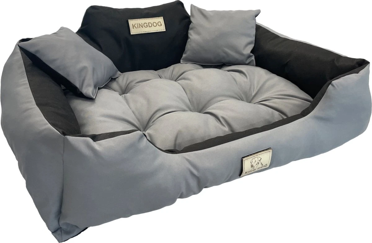 KingDog - Groot Honden- En Kattenbed 75 X 65 | Donkergrijs - Maat M - Afbeelding 7