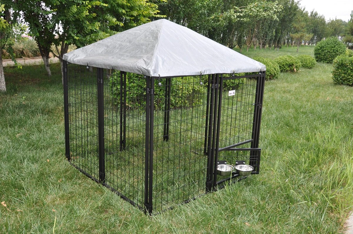 MaxxPet Hondenkennel - Hondenkennel Met Afneembaar Dak - Geschikt Voor Buiten En Binnen - 142 X 142 X 153 Cm - Afbeelding 7