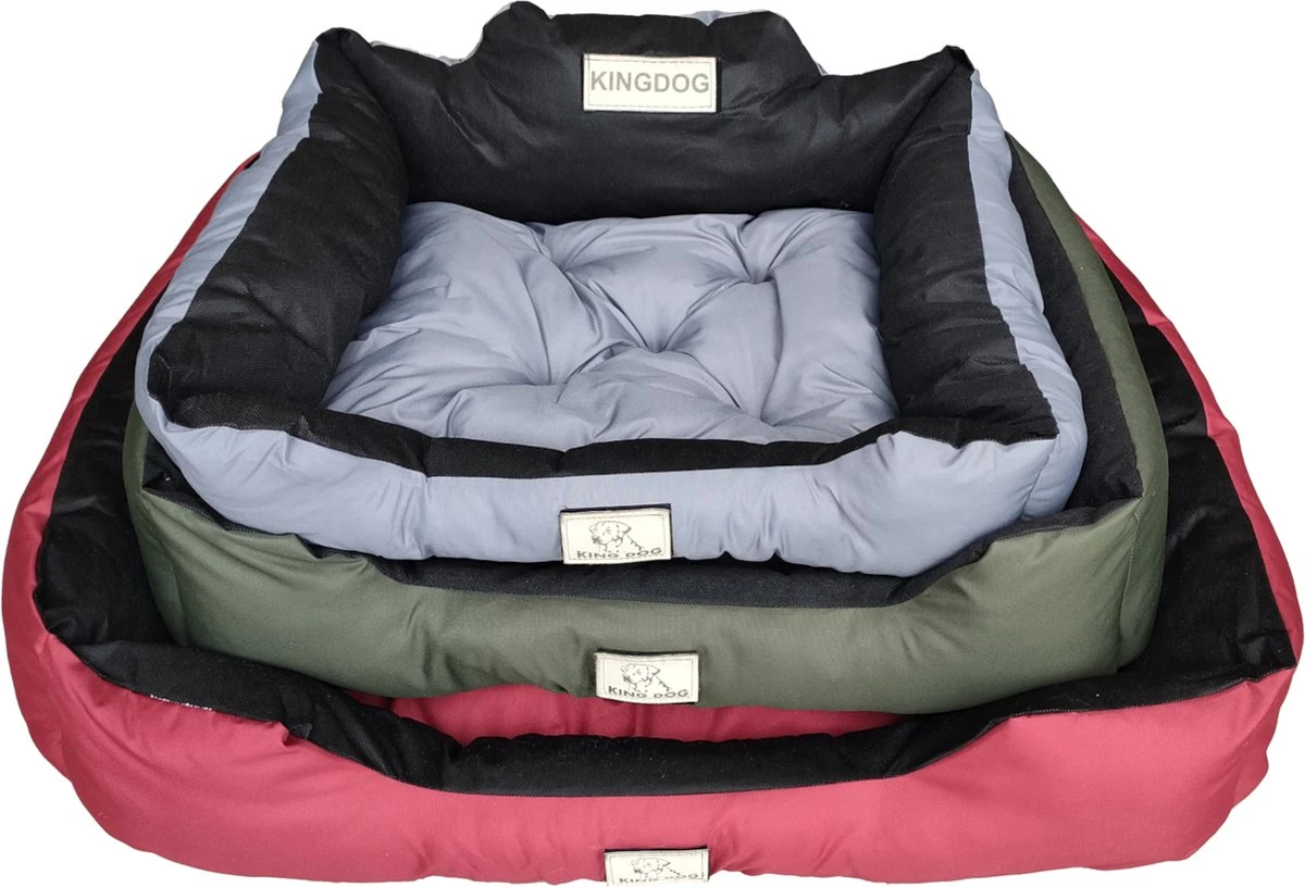 KingDog - Groot Honden- En Kattenbed 75 X 65 | Donkergrijs - Maat M - Afbeelding 3