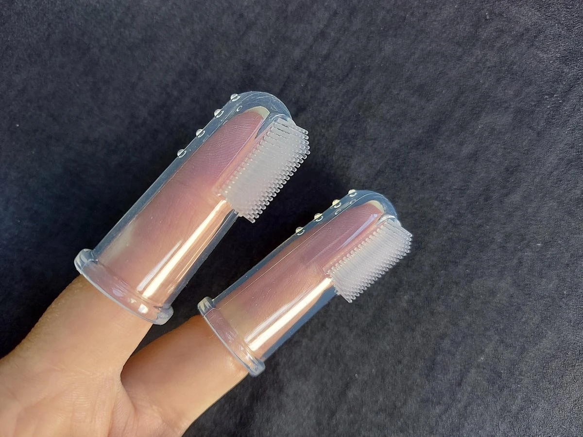 Merkloos Vinger Tandenborstel – 2 X - Afbeelding 5