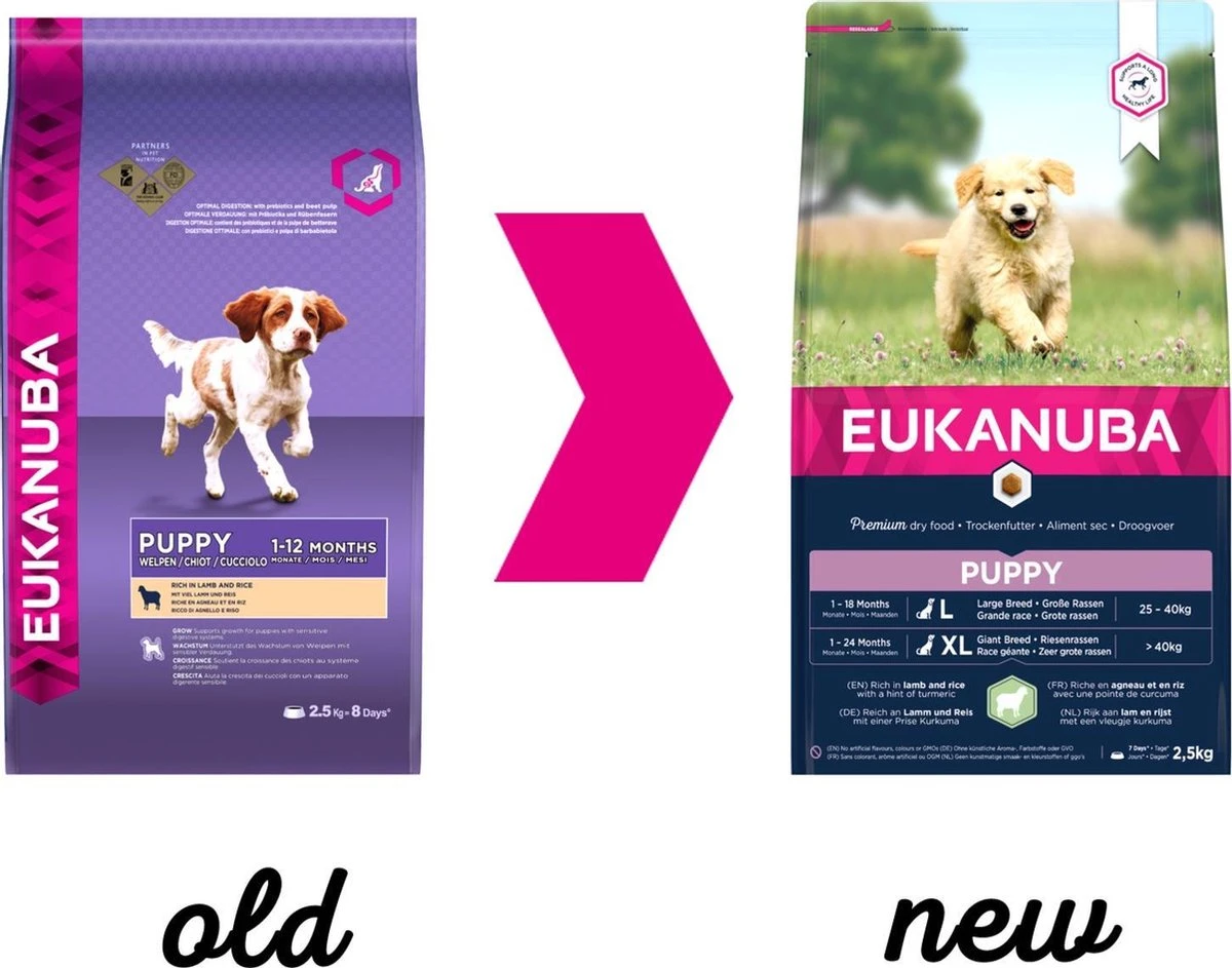 Eukanuba Puppy Junior - Medium Breed - Lam & Rijst - 2.5 Kg - Afbeelding 3