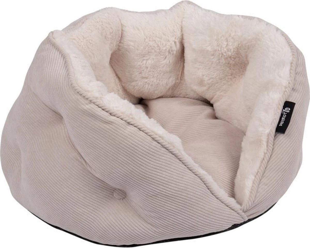 District 70 TUCK - Luxe & Comfortabele Mand Kleine Honden - Terra, Donkergrijs & Zand - 50x50x30 Cm - Zand - Afbeelding 12