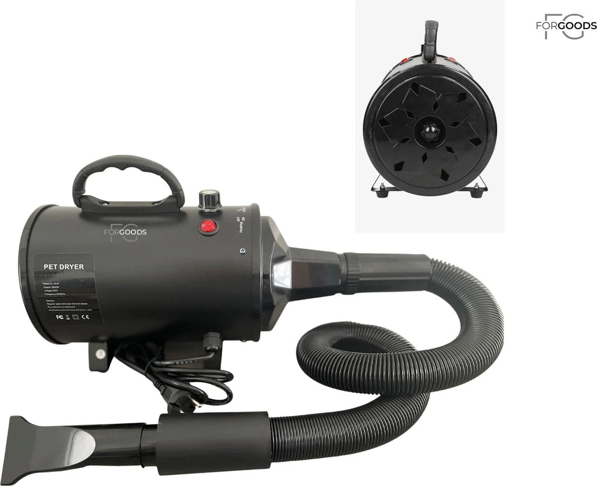 Forgoods Professionele Hondenfohn - Waterblazer Voor Honden - Hondenfohn Met 4 Opzetstukken - 2800W Verstelbaar Vermogen - Roze - Afbeelding 2