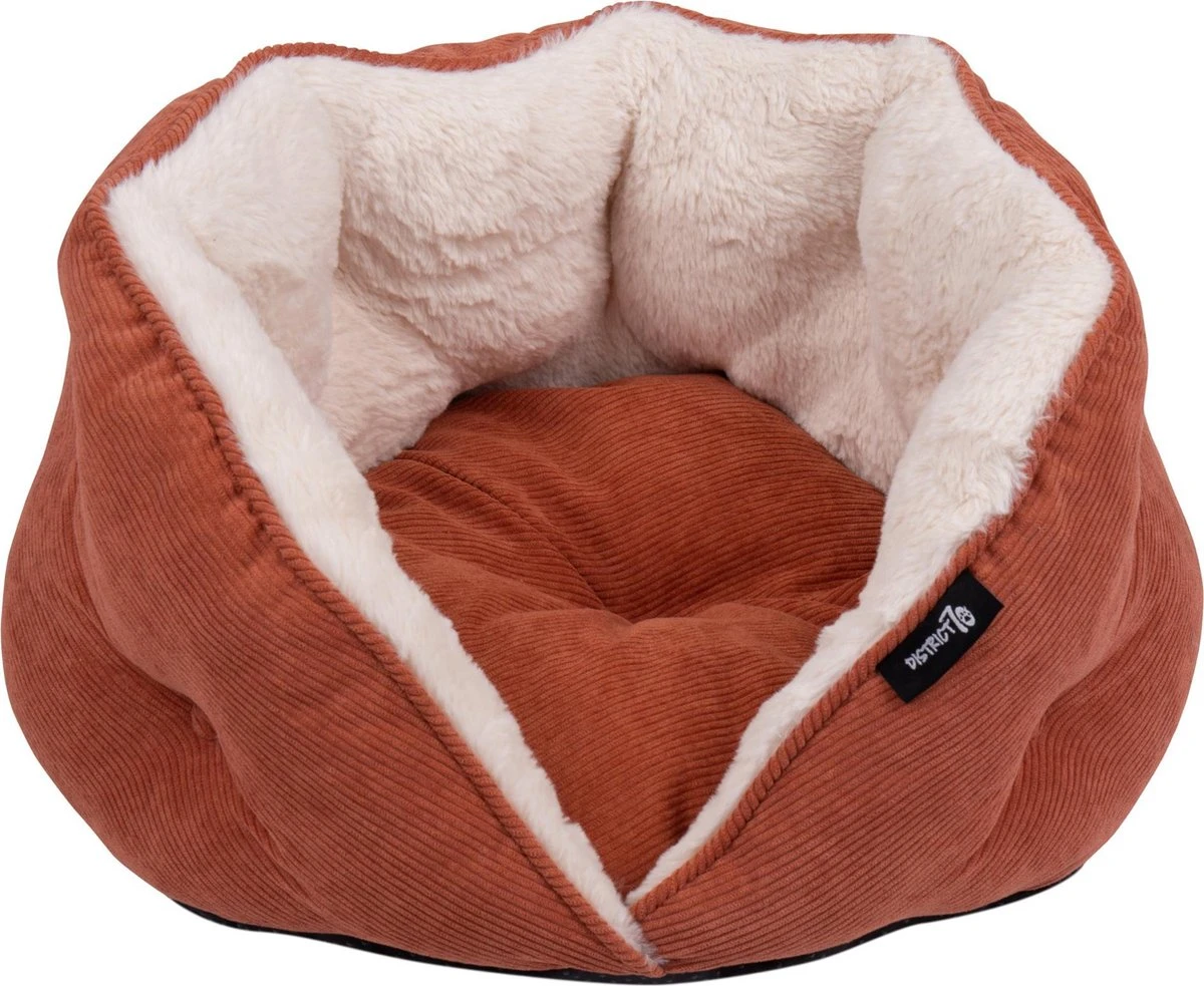 District 70 TUCK - Luxe & Comfortabele Mand Kleine Honden - Terra, Donkergrijs & Zand - 50x50x30 Cm - Zand - Afbeelding 5