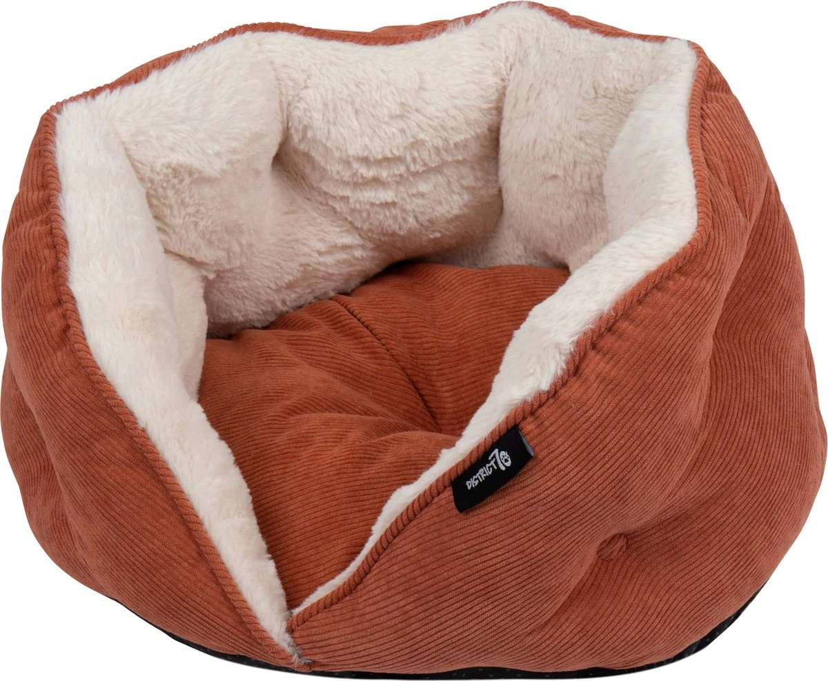 District 70 TUCK - Luxe & Comfortabele Mand Kleine Honden - Terra, Donkergrijs & Zand - 50x50x30 Cm - Zand - Afbeelding 14