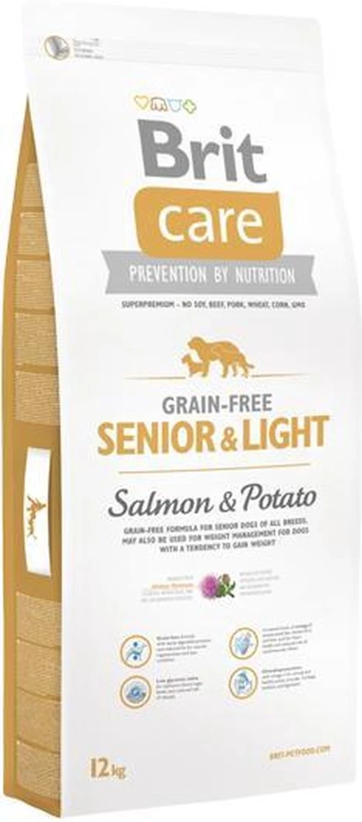 Brit Care Grain Free Senior & Light Salmon & Potato 12 Kg - Hond - Afbeelding 2