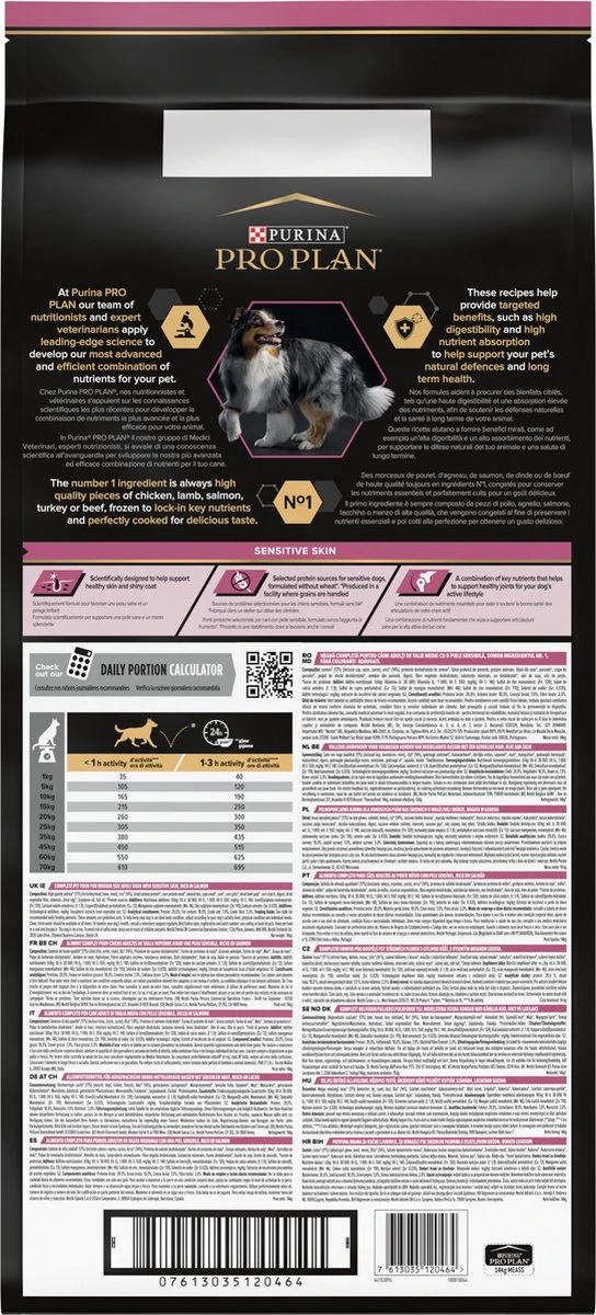 Pro Plan Medium Adult Sensitive Skin - Honden Droogvoer - Zalm - 14 Kg - Afbeelding 2