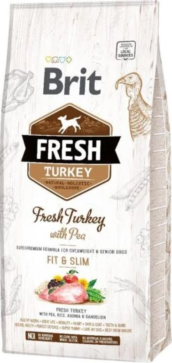 Brit Fresh Turkey & Pea Light Fit & Slim 12 Kg - Hond