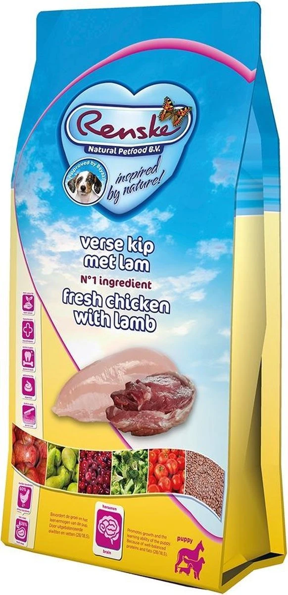 Renske - Super Premium Puppy Verse Kip En Lam - Hond 12 Kg