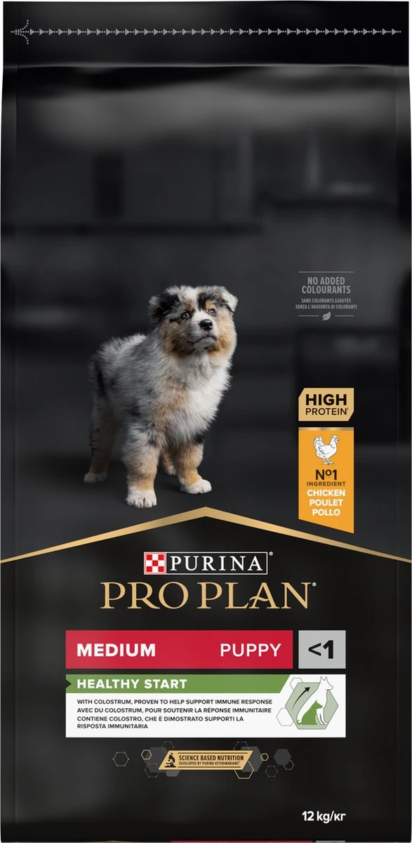 Pro Plan Healthy Start Puppy Medium - Honden Droogvoer - Kip - 12 Kg