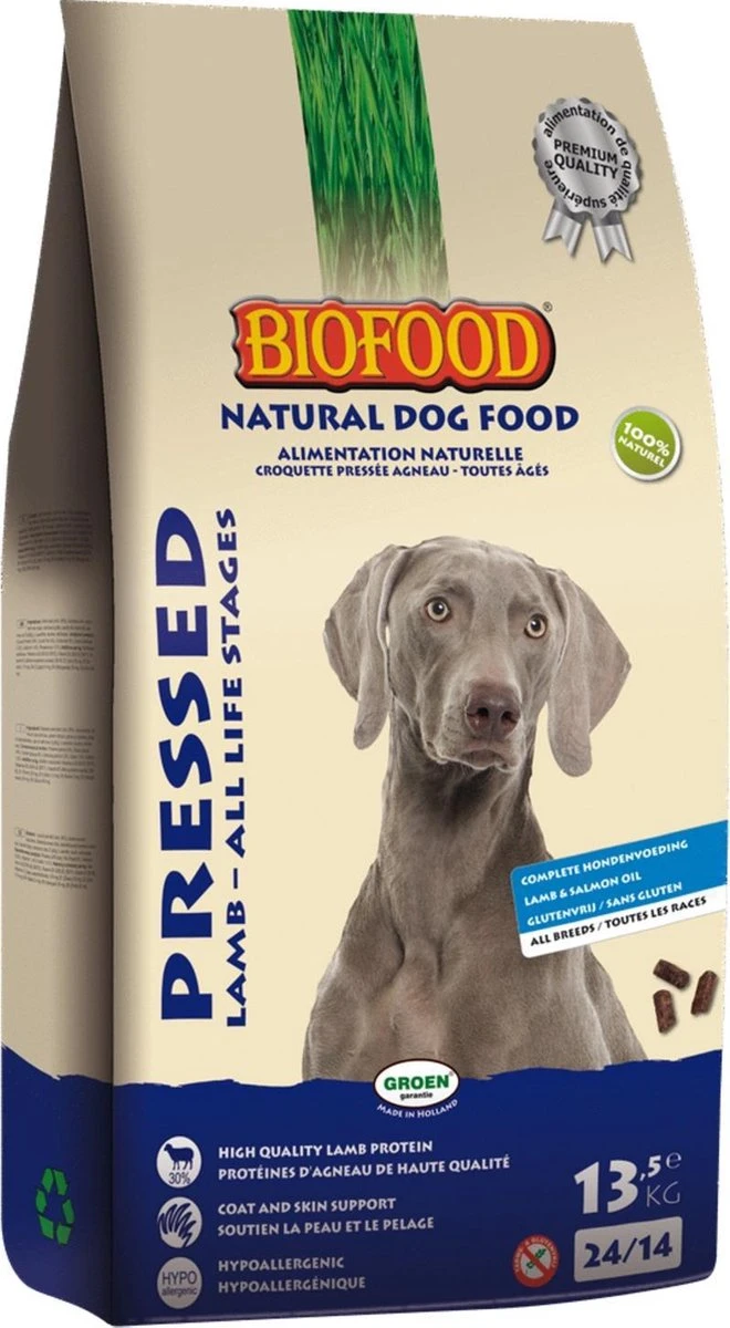 Biofood Geperst Lam & Rijst Premium - Hondenvoer - 13,5 Kg