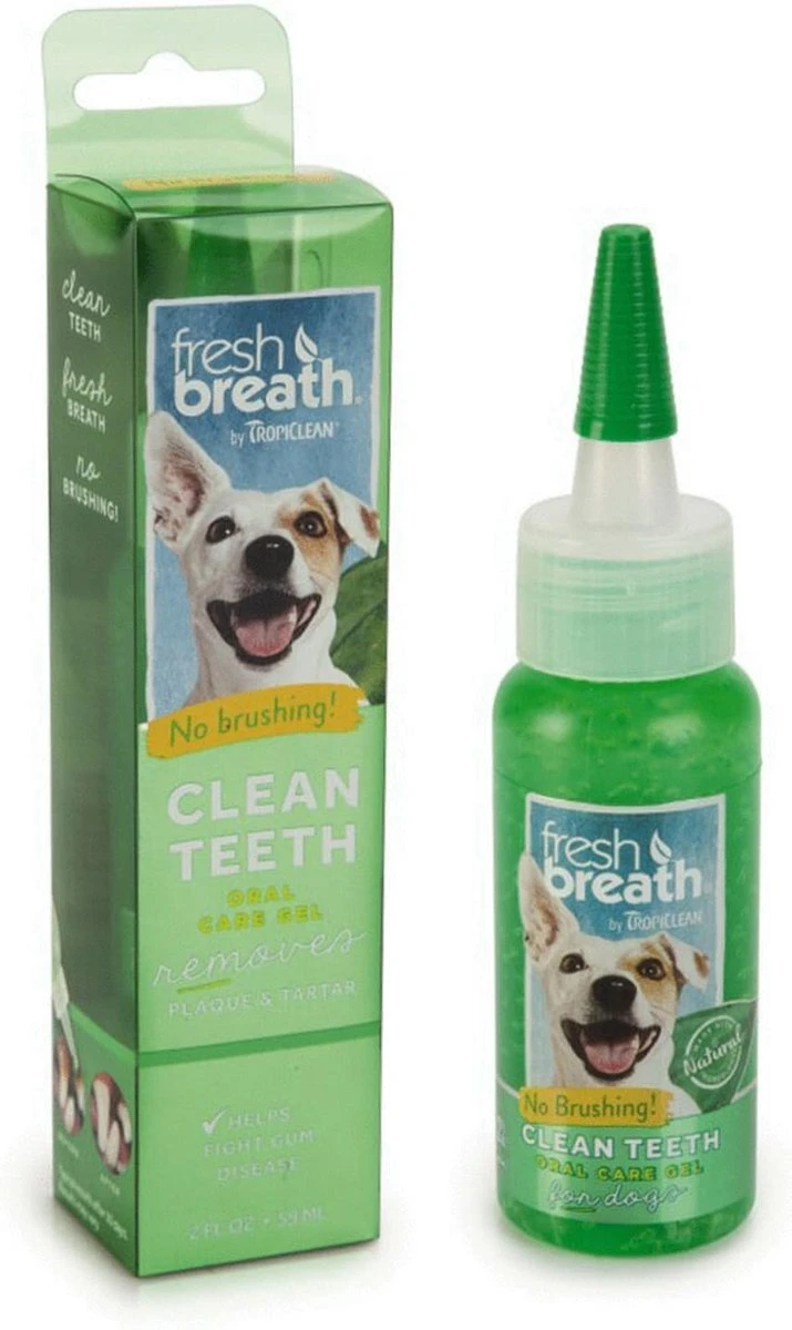 Tropiclean Fresh Breath Clean Teeth Oral Care Gel - Gebitsverzorging - Mint 59 Ml - Afbeelding 4