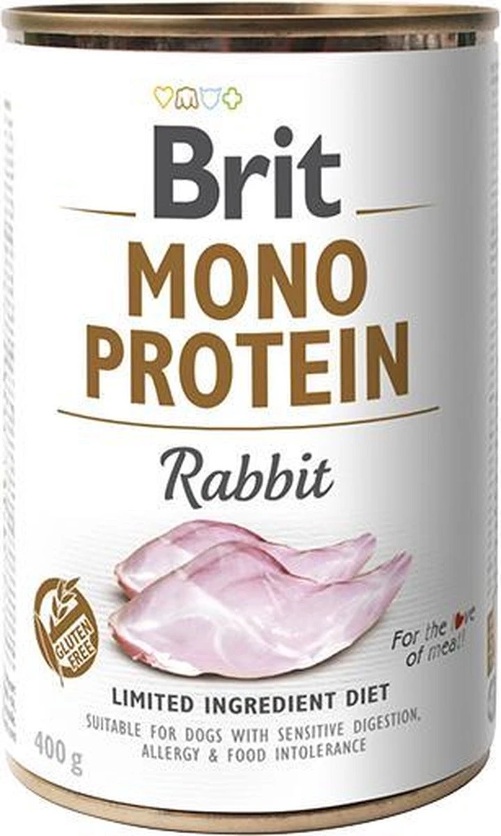 BRIT Mono Protein Rabbit - Hondenvoer - 6 X 400 G
