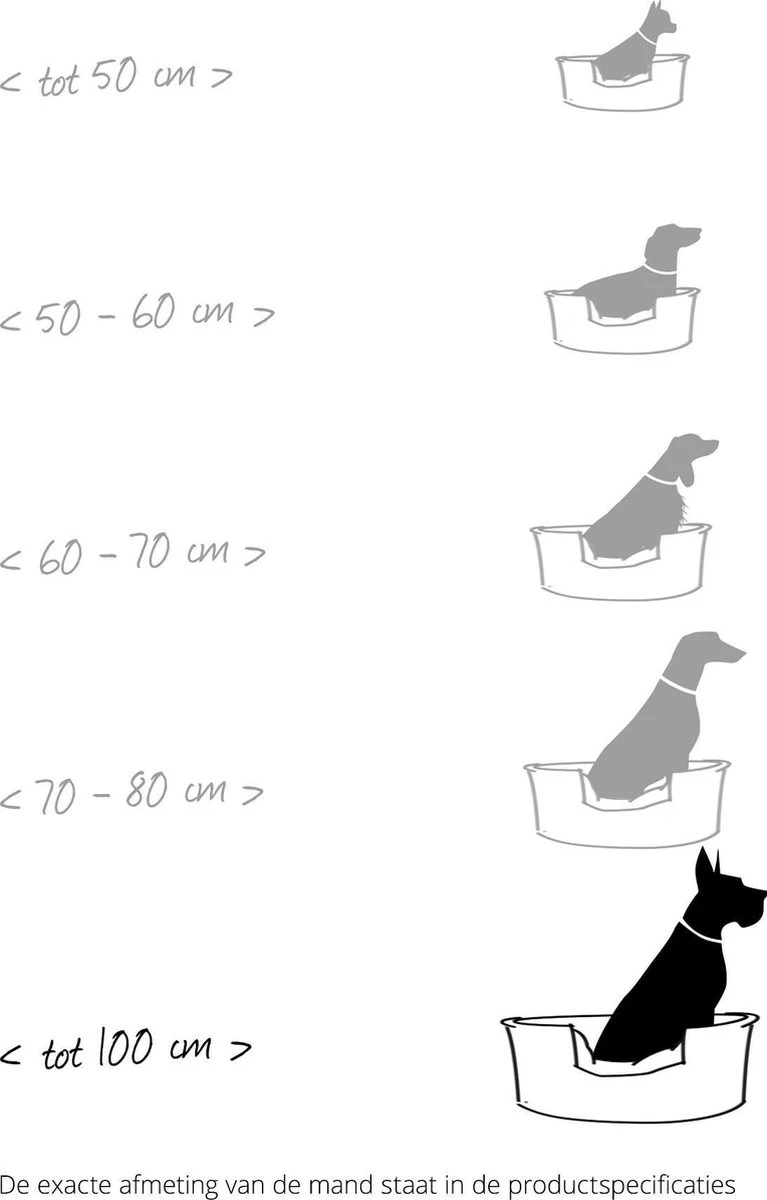 Lex & Max Tivoli - Hondenkussen - Rechthoek - 100x70cm - Grijs - Afbeelding 3