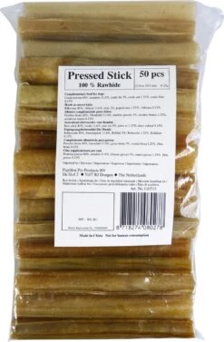 Kluif Voor Hond -Buffelhuidstaven - 12,5 Cm - 50 Stuks- Kauwstaven- Hondensnack