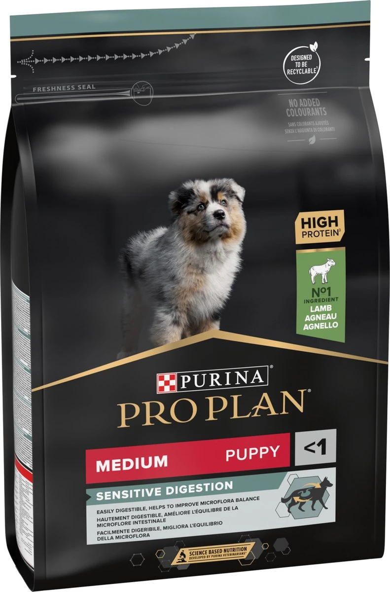 Pro Plan Medium Puppy Sensitive Digestion - Honden Droogvoer - Lam - 4 X 3 Kg - Afbeelding 6