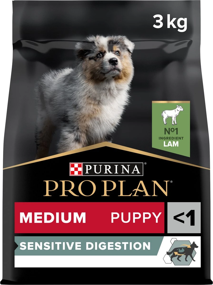 Pro Plan Medium Puppy Sensitive Digestion - Honden Droogvoer - Lam - 4 X 3 Kg - Afbeelding 4